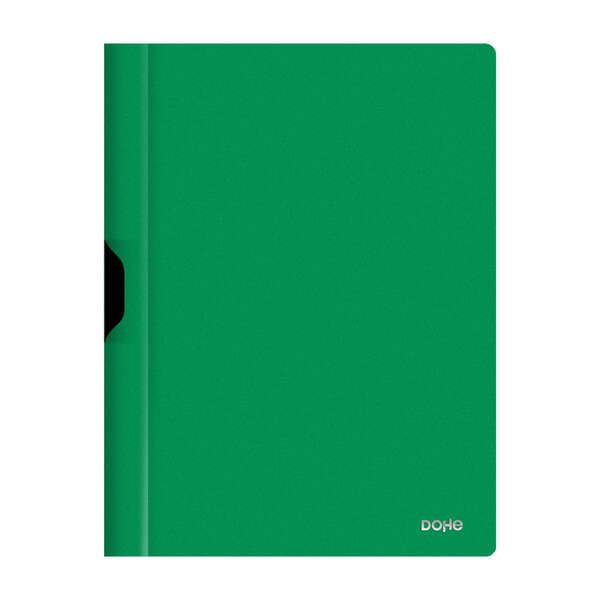 Dohe Dossier con Clip Metalico - Tamaño A4 - Fabricado en Polipropileno Opaco de 350 Micras - Color Verde · Pack de 8 uds.