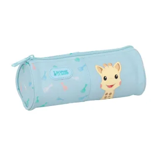 Safta Sophie la Girafe Dreams Portatodo - Tirador Facil de Abrir - Material Reciclado - Resistente al Agua - 1L - 200x70x70mm - Color Azul Claro