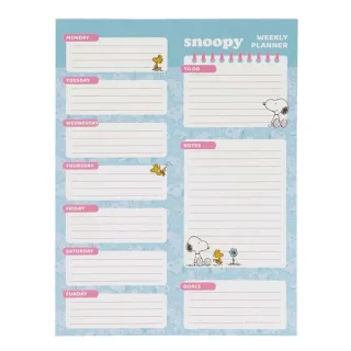 Safta Snoopy Planificador Semanal - 50 Paginas - 100 g/m2 - 19x25.5cm - Colores Surtidos