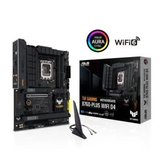 Asus TUF Gaming B760-PLUS WIFI D4 Placa Base Intel PCIe 4.0, DDR4, M.2, 4x Sata III, Ethernet de 2.5Gb, HDMI, USB 2.0, 3.2
