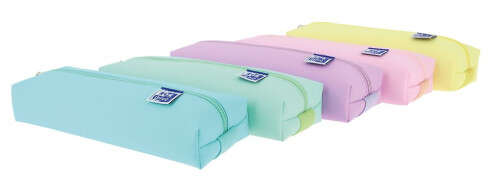 Oxford Kangoo Live & Go Estuche Rectangular Mediano - Goma Elastica para unirlo al Cuaderno - Colores Surtidos Pastel · Pack de 5 uds.
