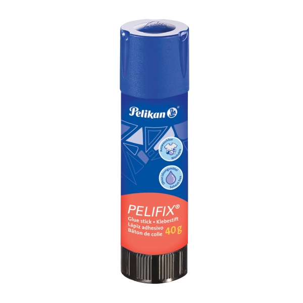 Pelikan Pelifix Pegamento en Barra de 40g - sin Disolventes - Lavable con Agua Fria - Color Blanco · Pack de 12 uds.