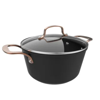 Cecotec Polka Fantasy Olla de 24cm de Diametro - Aluminio Forjado - Tapa de Cristal Templado - Asas Remachadas - Antiadherente - Apta para Horno hasta 230°C - Compatible con Induccion - Colo