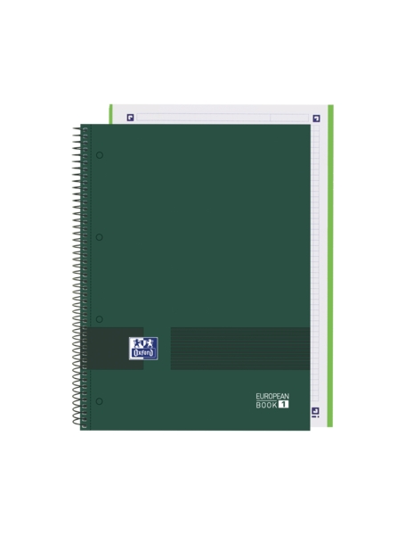 Oxford & You A4+ Europeanbook - Tapa Extradura - 80 Hojas - Color Verde · Pack de 5 uds.