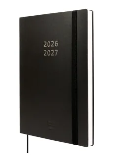 Finocam Mara Agenda de Tapa Flexible Internacional - 18 Meses - Semana Vista Vertical - Formato Y10 - 140x204mm - Papel de 80g/m2 - Esquinas Microperforadas - Cierre con Goma - Color Negro