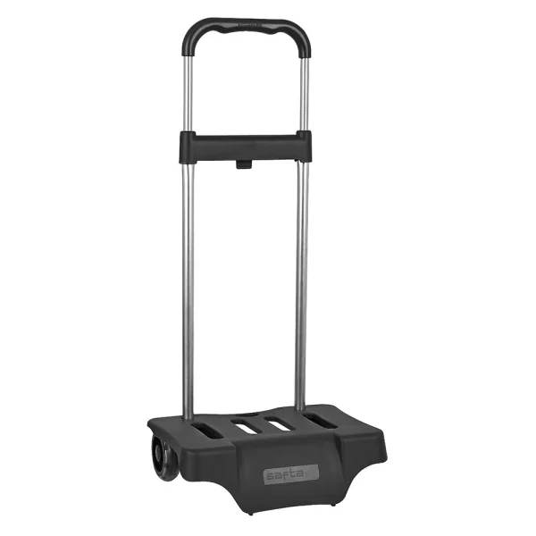 Safta Carro Portamochilas - Ruedas Silenciosas - Expandible - Facil Almacenamiento - Ideal para Viajes - 300x230x525mm - Color Negro