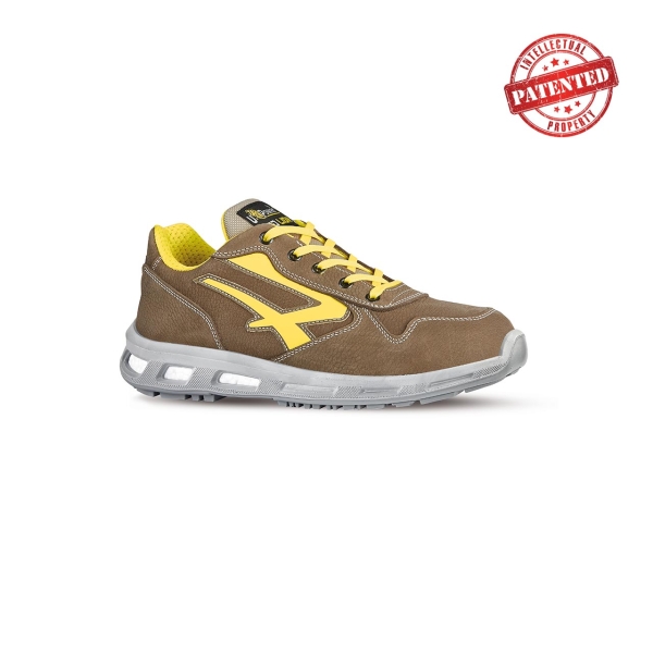 Upower Brave S ESD Calzado de Seguridad Bajos - Talla 35 - Cuero Nubuck Resistente, Puntera de Aluminio, Hidrofugos, Antiarrugas, Antideslizantes, Suela de Poliuretano, Proteccion S3S CI FO