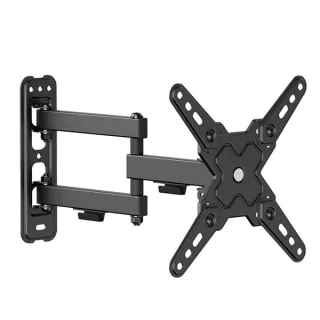 Cromad Soporte de Pared con Brazo Articulado para TV de 13"-43" - Giratorio, Inclinable y Doble Extension - Peso Max 20Kg - VESA 200x200