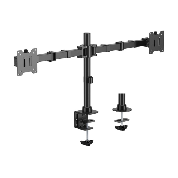 Aisens Soporte de Mesa Eco Giratorio e Inclinable para Monitor/TV 20Kg (3 Pivotes - 2 Brazos) de 17-35" - Color Negro