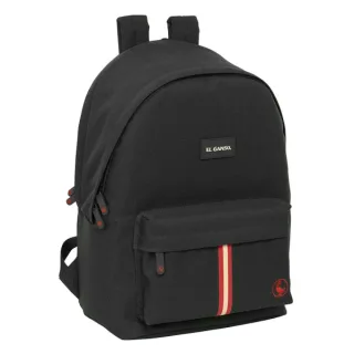 Safta el Ganso Basics Black Mochila para Portatil hasta 15.6" - Interior Acolchado - Conector USB - Base Acolchada - Hombreras Ergonomicas - Asa Superior - 24.55L - 310x180x440mm - Color Neg