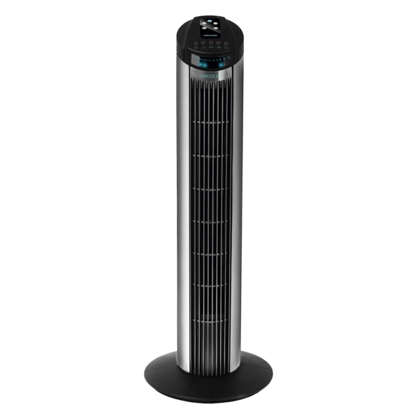 Cecotec EnergySilence 890 Skyline Ventilador de Torre de 30" de Altura - 50W - Funcionamiento Silencioso - Control Remoto - LCD - 3 Modos de Aire - Temporizador - Oscilante - Color Negro y G