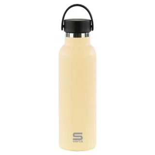 Safta Botella Termo de 600ml - Acero Inoxidable - Asa Superior - Color Arena