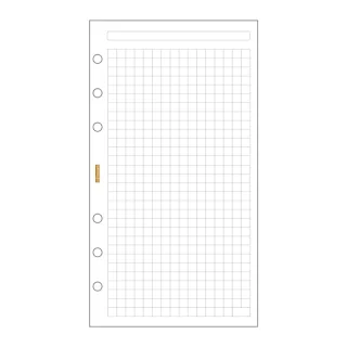 Finocam C940 Recambio para Agendas Classic - Cuadriculado - Formato 609 - 94x171x5mm - Color Blanco