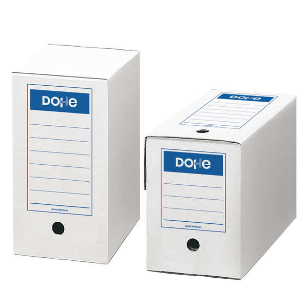 Dohe Caja de Carton de Primera Calidad - Montaje Rapido y Facil - Color Blanco · Pack de 50 uds.