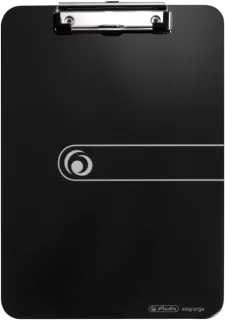 Herlitz Carpeta Sujetapapeles - Formato A4 - Pinza Metalica - Capacidad hasta 80 Hojas - Color Negro