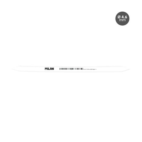 Milan Difuminos - Diametro de 4.6mm - Recomendado para Bellas Artes - Color Blanco · Pack de 12 uds.
