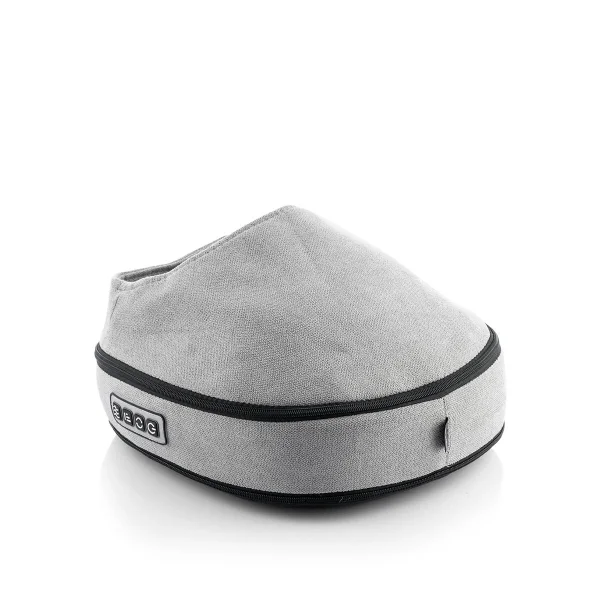 Innovagoods Futsa Masajeador Shiatsu Termico 2 en 1 - 24W - 3 Velocidades - Cable 120cm - Cabezales Rotativos - Apagado Automatico - Funcion Calor - 32.5x10x35cm - Color Gris y Negro