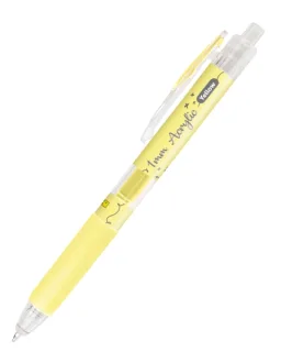 Online Boligrafo Retractil - Tinta Acrilica - Punta Fina de 1mm - Color Amarillo · Pack de 6 uds.
