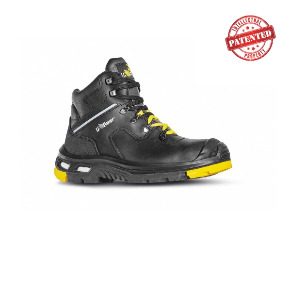 Upower Ronan S Calzado de Seguridad - Talla 38 - Aislamiento Contra Temperaturas Extremas, Puntera de Aluminio, Suela Antideslizante y Antiestatica, Plantilla Antiperforacion - Color Negro/A