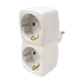 Hama Regleta de Pared con 2 Tomas Schuko - Potencia Maxima 3600W - Color Blanco