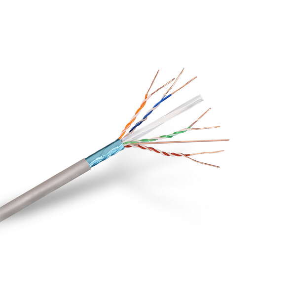 Aisens Bobina de Cable de Red RJ45 Cat.6 FTP Rigido AWG24 - 305m - 100% Cobre para la Instalacion - Color Gris