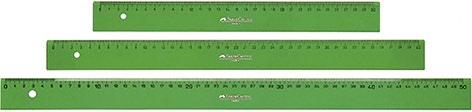 Faber-Castell Regla Tecnica Recta 30cm - Color Verde Transparente · Pack de 10 uds.
