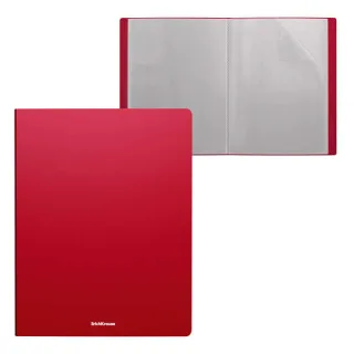 Erichkrause Matt Classic Carpeta con 20 Fundas - Tamaño A4 - Color Rojo · Pack de 4 uds.