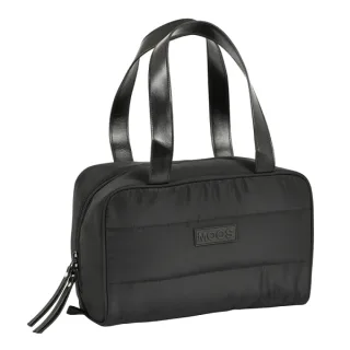 Safta Moos Capsula Neceser de 8L - Cremallera - Asas de Mano Superiores - Interior Forrado - Bolsillo Interior - Tirador Doble - 310x140x190mm - Color Negro