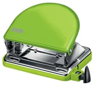 Petrus 52 WOW Taladro Perforador Clasico Metalico - Hasta 20 Hojas - Marcas de Formato - Facil Vaciado - Punzones 5.5mm - Color Verde