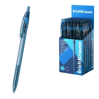 ErichKrause R-301 Matic Original Boligrafo Retractil - Punta de 1.0mm - Trazo 0.5mm - Color Azul · Pack de 50 uds.