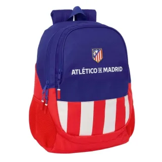 Safta Atletico de Madrid Mochila Adaptable a Carro - Portabotellas - Dos Compartimentos Grandes - Tirador Doble - Hombreras Ergonomicas - Asa de Mano - 23L - 320x160x440mm - Color Azul Marin