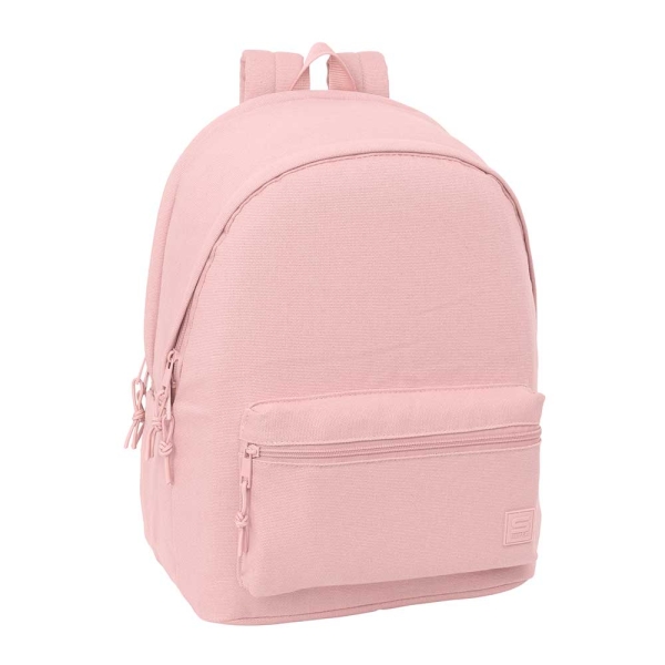 Safta Basic Mochila para Portatiles hasta 15.6" - Antirrobo - Bolsillo para Tablet hasta 11" - Asa de Mano - Conector USB - Acolchada - 31x44x18cm - Color Rosa