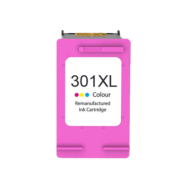 Remanufacturado HP 301XL Color Cartucho de Tinta - Muestra Nivel de Tinta - Reemplaza CH564EE/CH562EE
