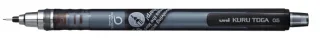Uni-ball Kuru Toga M5-450T Portaminas - Ancho de Trazo 0.5mm - Sistema de Mina Giratoria - Goma de Borrar en el Pulsador - Color Negro · Pack de 12 uds.