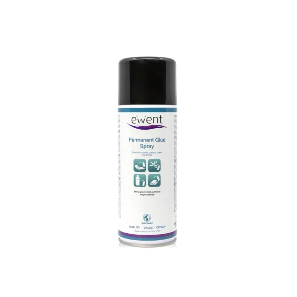 Ewent Spray de Pegamento Permanente - Secado Rapido - 395gr - Color Transparente