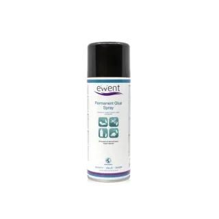 Ewent Spray de Pegamento Permanente - Secado Rapido - 395gr - Color Transparente