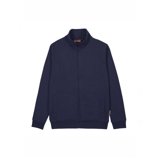 Upower Sotra Sudadera de Trabajo sin Capucha - Talla 2XL - Cremallera, Polialgodon Perchado, Diseño Ergonomico, Puños y Dobladillo Elastico, Bolsillos Laterales, Proteccion DPI1 - Color Azul Marino