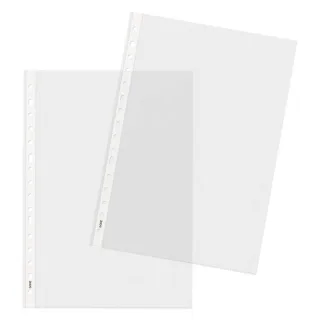 Dohe Premium Plus Pack de 100 Fundas Multitaladro Tamaño Folio - Polipropileno Rugoso - 16 Perforaciones