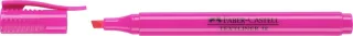 Faber-Castell Textliner 38 Marcador Fluorescente - Cuerpo Fino - Punta Biselada - Trazo Grueso y Fino - Tinta con Base de Agua - Color Rosa · Pack de 10 uds.