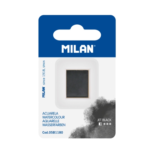 Milan Art Acuarela de Recambio - Medio Godet - Color Negro