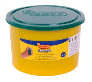 Jovi Soft Dough Blandiver Bote de Pasta de Modelaje 460gr - Blanda y Flexible - Facil de Amasar y Moldear - Ideal para Iniciacion al Modelaje - Color Verde