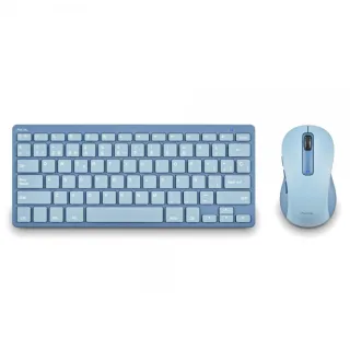 NGS Fantasy Pack Teclado Compacto Silencioso + Raton Silencioso 1600dpi 5 Botones - Conexion 2,4GHz, BT1 y BT2 - Color Azul