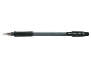 Pilot BPS-GP Boligrafo Recargable con Punta Extra Ancha de 1.60mm - Trazo de 0.33mm - Grip de Agarre - Color Negro · Pack de 12 uds.