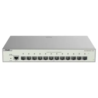Ruijie RG-NBS5500-12XS Switch Gestionado en Capa 3 - Puerto Mgmt 100Mbps - 12x SFP+ hasta 10Gbps - Fuente de Alimentacion Fija - Color Acero
