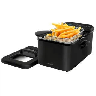 Cecotec Cleanfry Luxury 4000 Freidora Electrica - 3270W - Capacidad 4.2L - Pantalla Digital - 5 Programas Predefinidos - Filtro Incluido - Tapa con Ventana - Temperatura hasta 190°C - Color