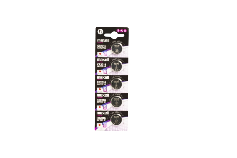 Maxell Pack de 5 Pilas Litio de Boton CR2016 3V
