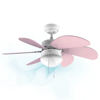 Cecotec EnerySilence Aero 3600 Vision Purple Ventilador de Techo con 6 Aspas y Lampara - 50W - Diametro de 92cm - 3 Velocidades - Aspas Reversibles - Modo Invierno - Control por Cadena - Col