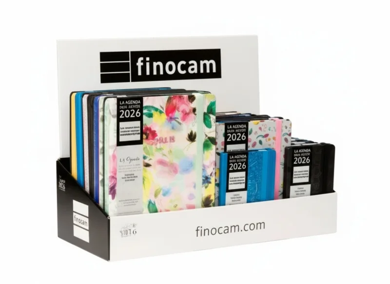 Finocam Minimal Design Expositor con 22 Agendas Minimal Surtidas Agendas Minimal Surtidas - Anual 2026 - Color Surtidos