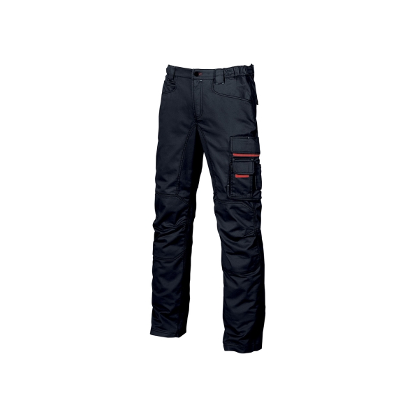 Upower Grin Pantalon de Trabajo con Forro de Franela - Talla 44 - Multiples Bolsillos, Cintura Ajustable, Refuerzos en Areas Clave, Proteccion DPI1, Cremalleras Resistentes - Color Azul Mari