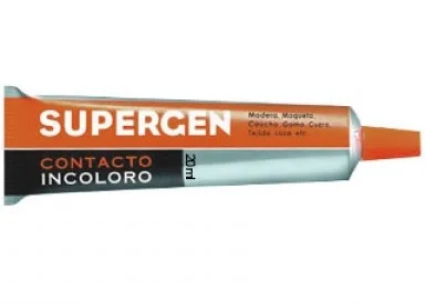 Supergen Contacto Pegamento Incoloro 20ml - Secado Rapido - No Contiene Tolueno - Resistencia al Envejecimiento y a los Rayos UV